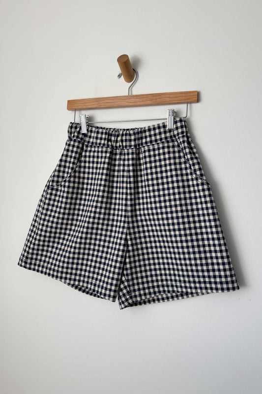 City Shorts - Navy Gingham