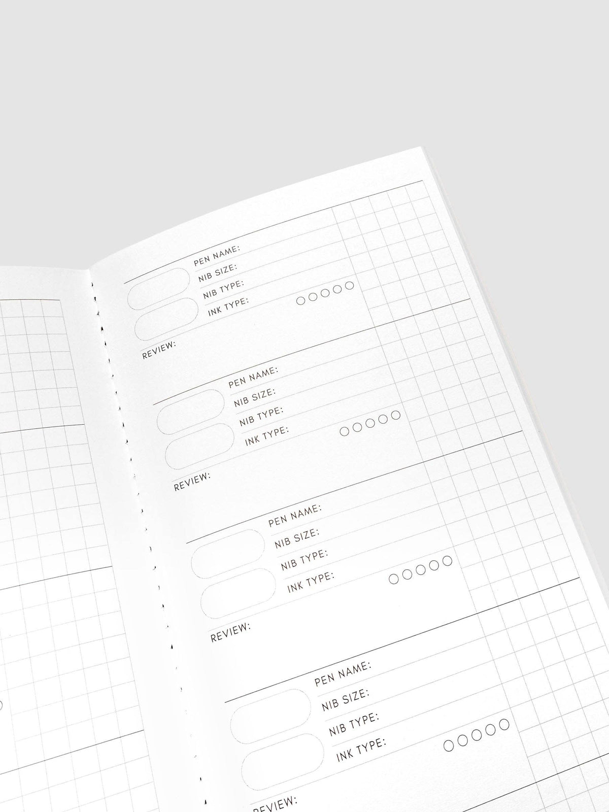 Travel Notebook | A5 Slim: Pen Swatch | Merlot