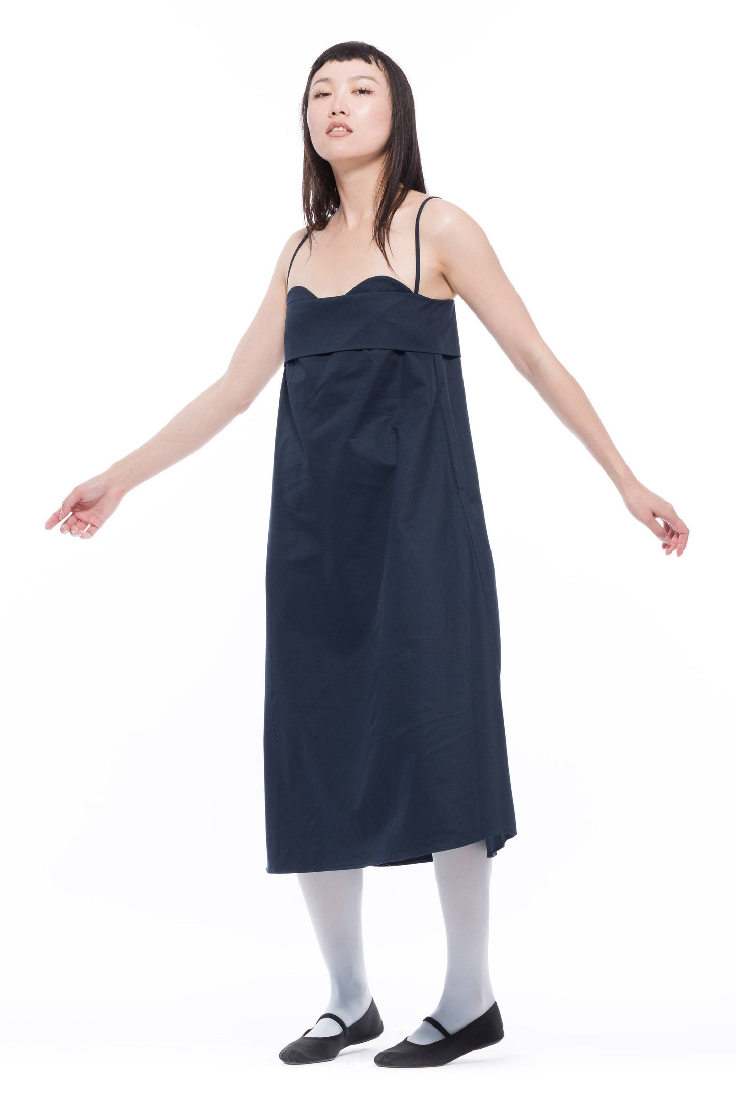 Verona Dress 3.0 Long - Organic Cotton Twill: Stone