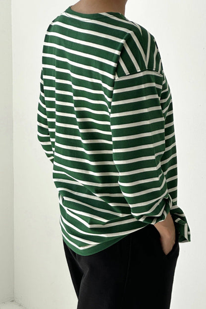 Marseille Top Blue Stripe On Cream