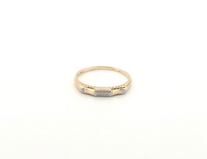 Minimalist Deco Diamond Ring