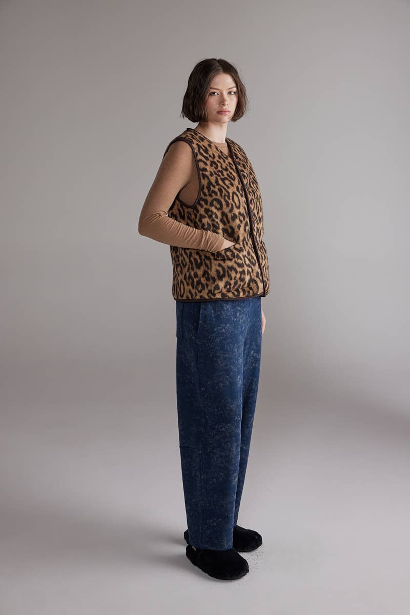 Wool Blend Reversible Vest