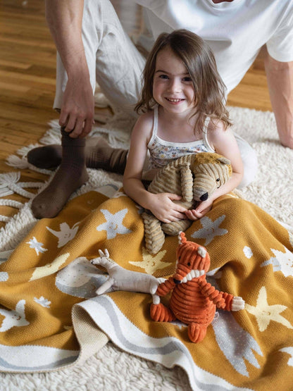 Night Sky - Knit Baby & Kid's Blanket - Cotton - Made in USA: Deep Space in Organic Cotton