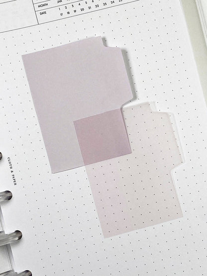 Blank Tab Sticky Note Set: Sand