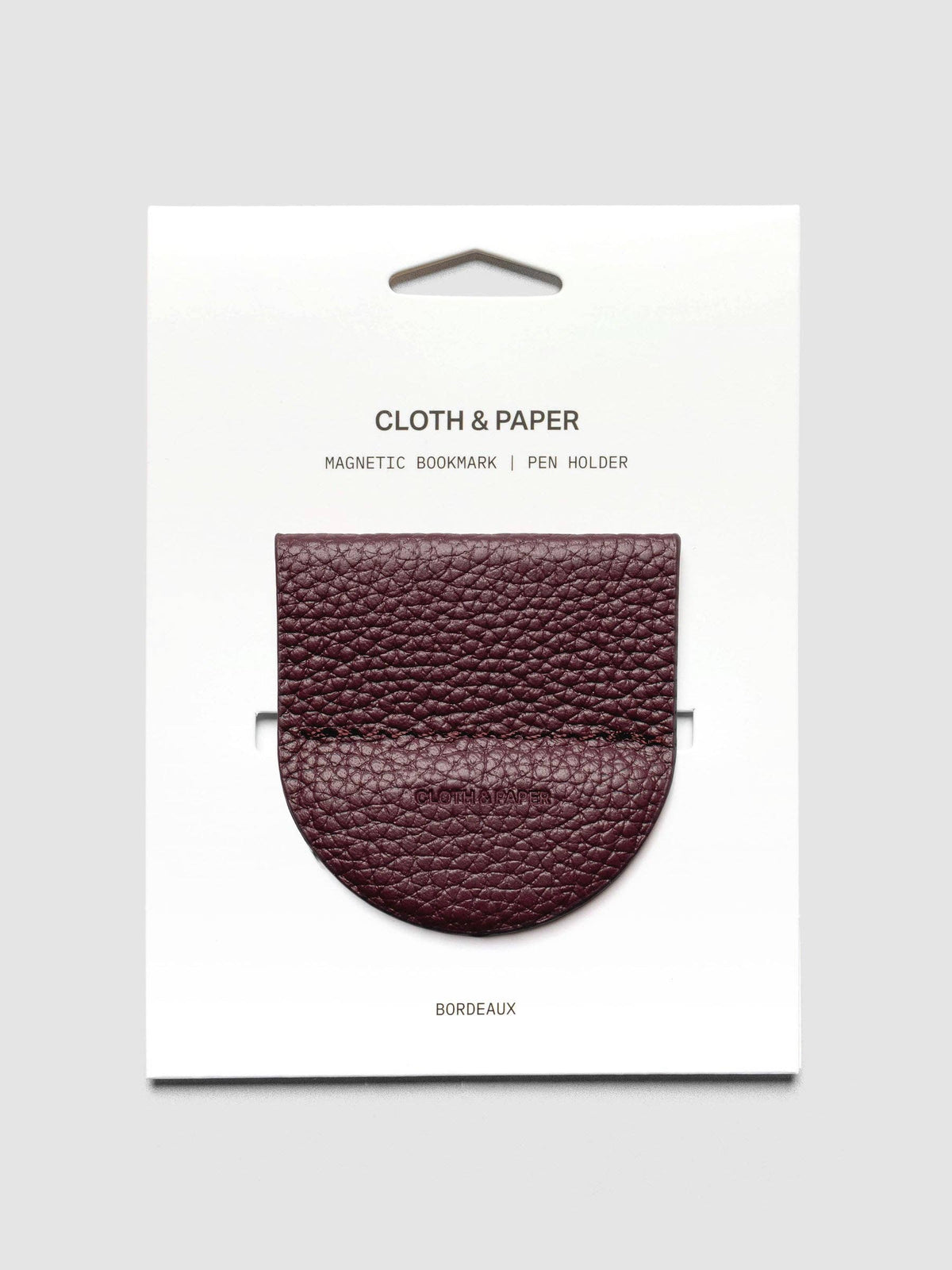 Magnetic Bookmark | Pen Holder | Leather: Bordeaux