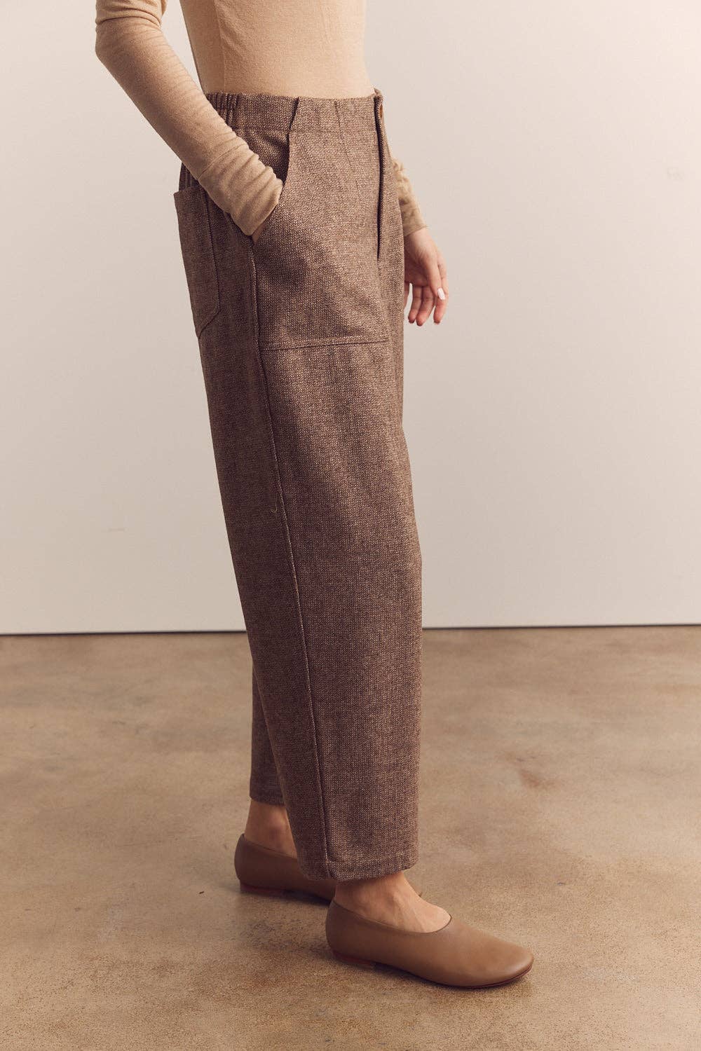 Wool blend baby herringbone pants: Coco / Herringbone / M/L