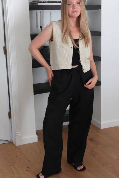 Owen Pima Cotton Vest: Ecru