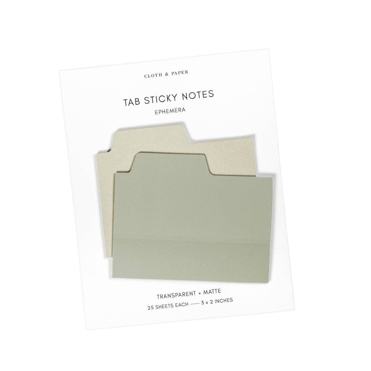 Blank Tab Sticky Note Set: Sand