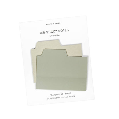 Blank Tab Sticky Note Set: Sand