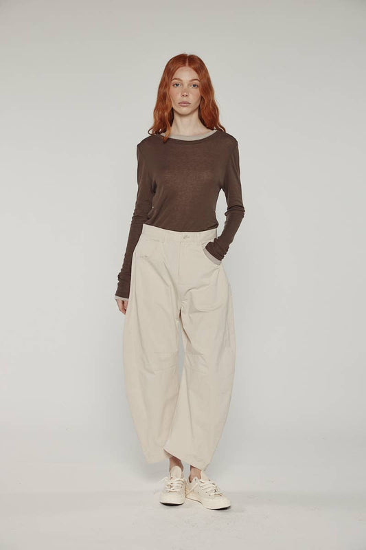 Seamed Barrel Pants