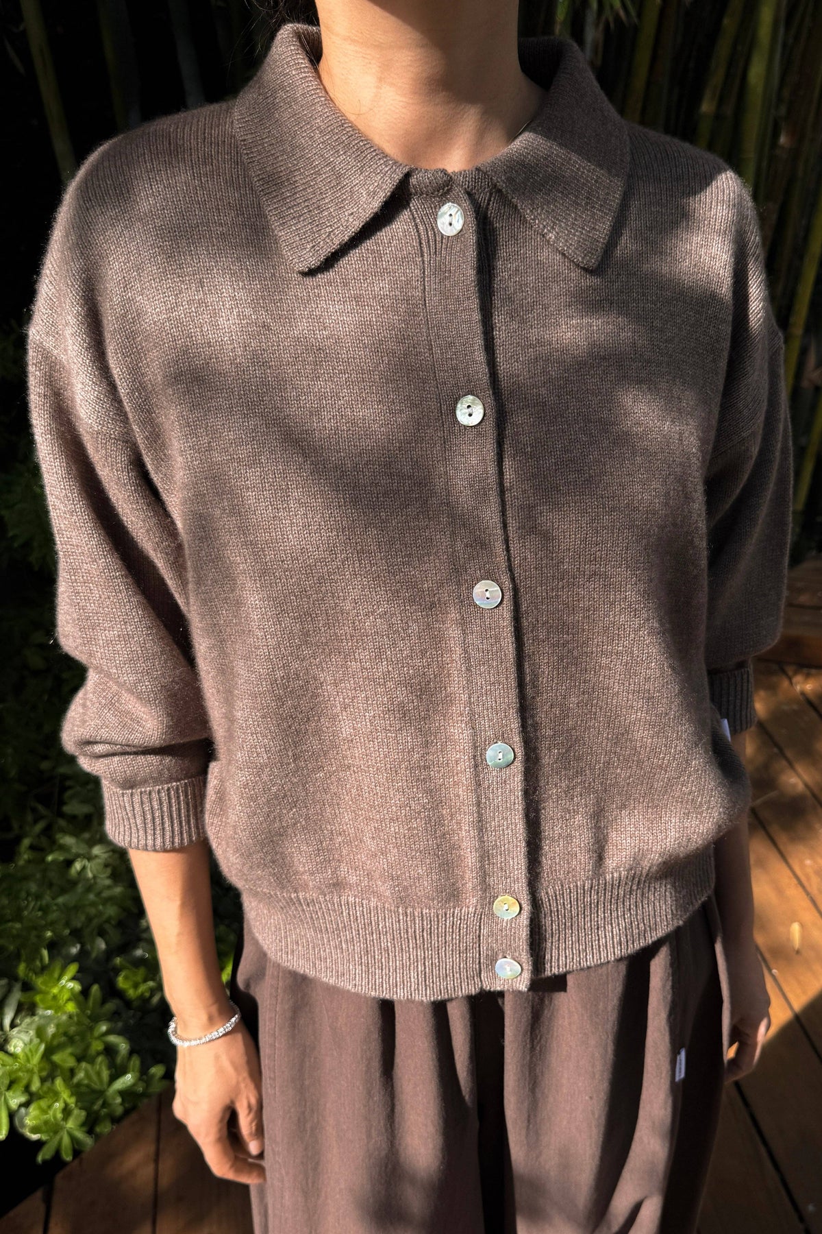 Lou Cashmere Cardigan Oatmeal