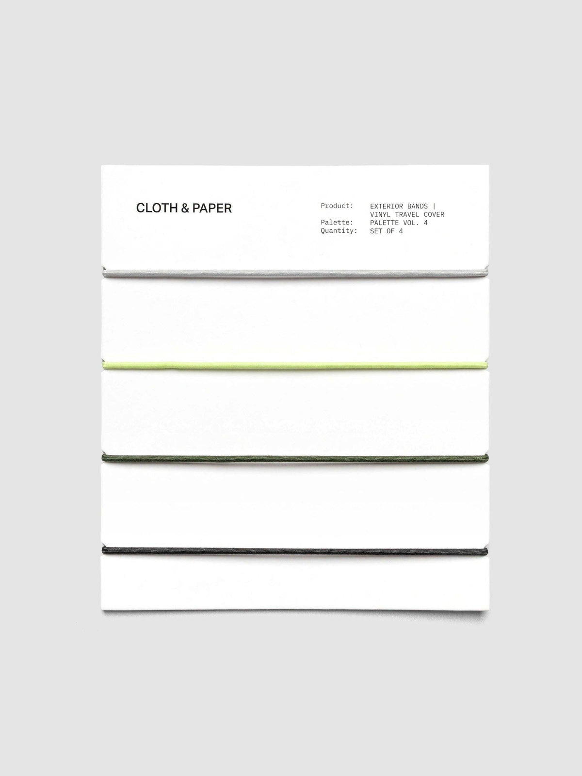 Exterior Bands | Vinyl Travel Cover: Bordeaux, Rouge, White, & Olive