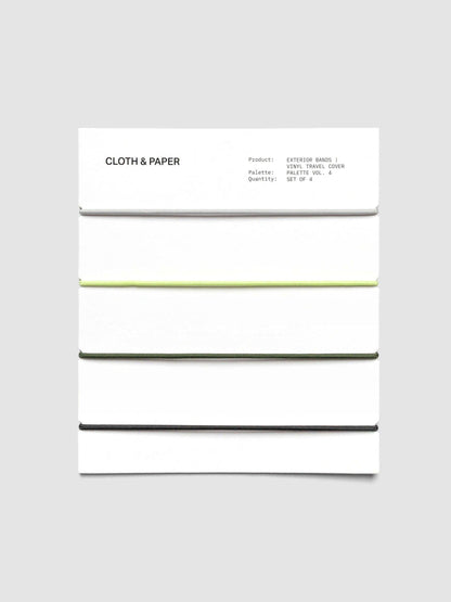 Exterior Bands | Vinyl Travel Cover: Bordeaux, Rouge, White, & Olive