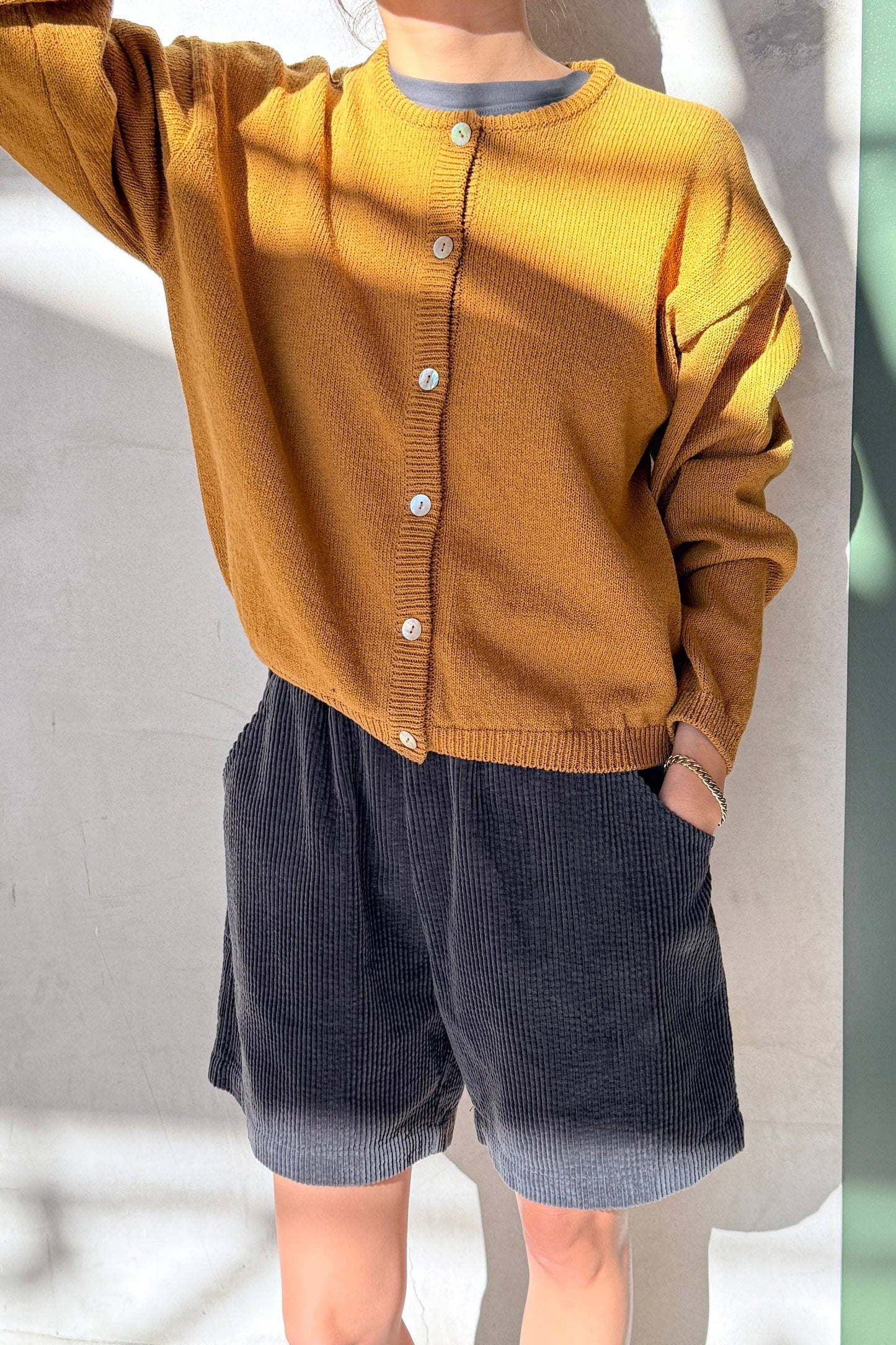 Cotton Leila Cardigan Brown