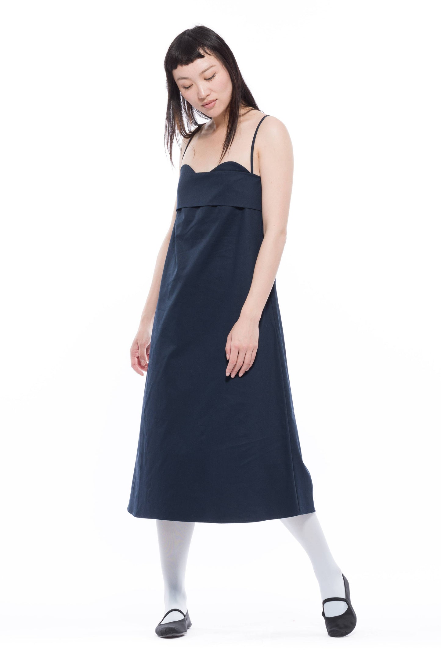 Verona Dress 3.0 Long - Organic Cotton Twill: Stone