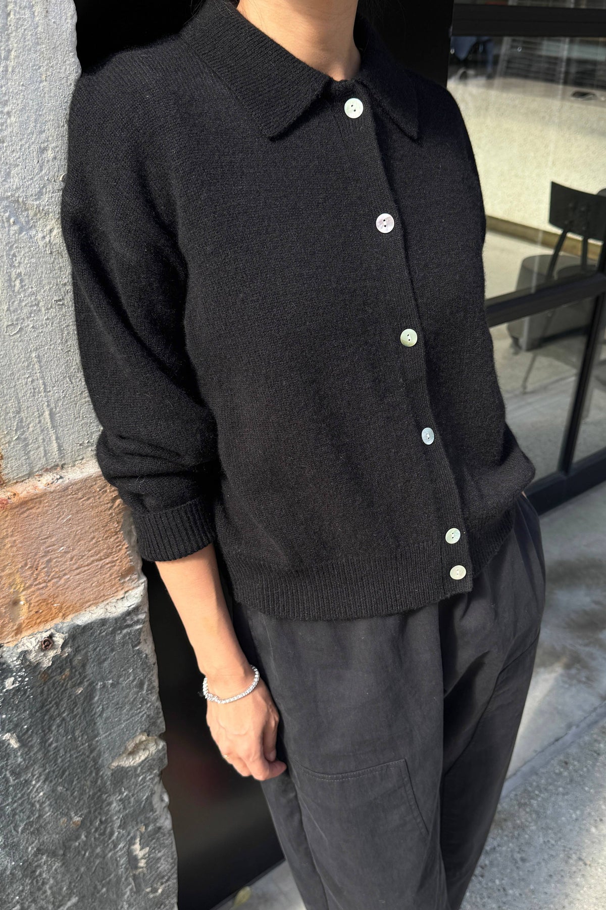 Lou Cashmere Cardigan Oatmeal