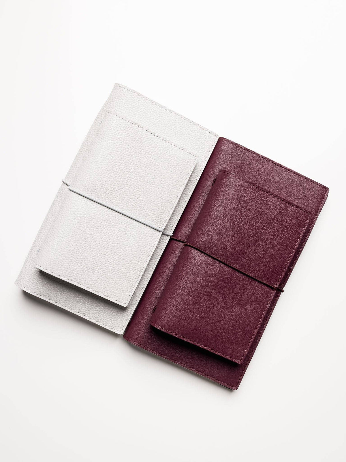 Genuine Leather Travel Notebook Cover | Pocket Plus: Bordeaux