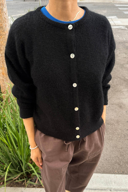 Ayla Mohair Cardigan Onyx