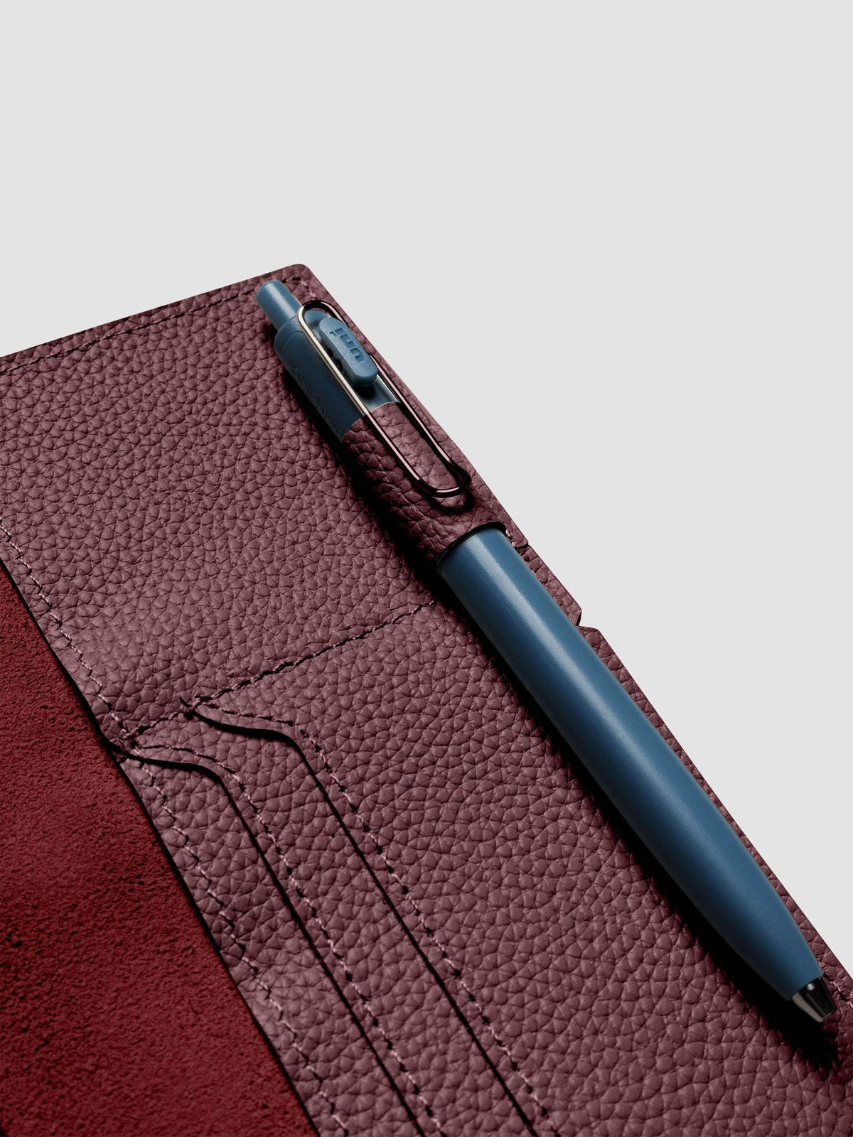 Genuine Leather Travel Notebook Cover | Pocket Plus: Bordeaux