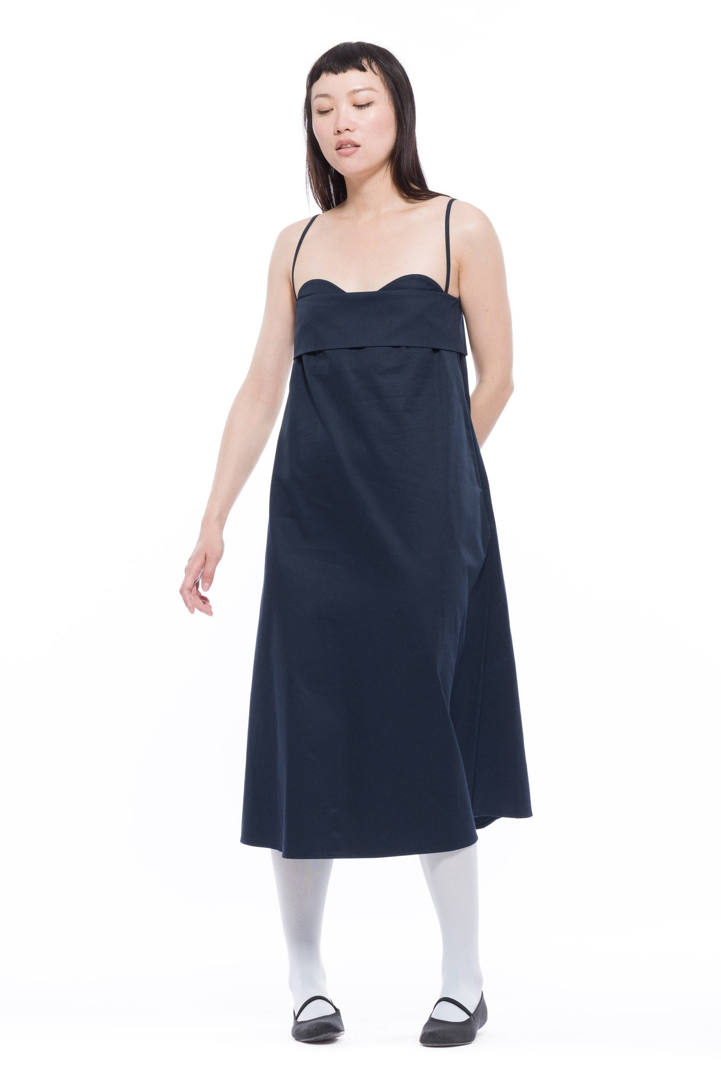 Verona Dress 3.0 Long - Organic Cotton Twill: Stone