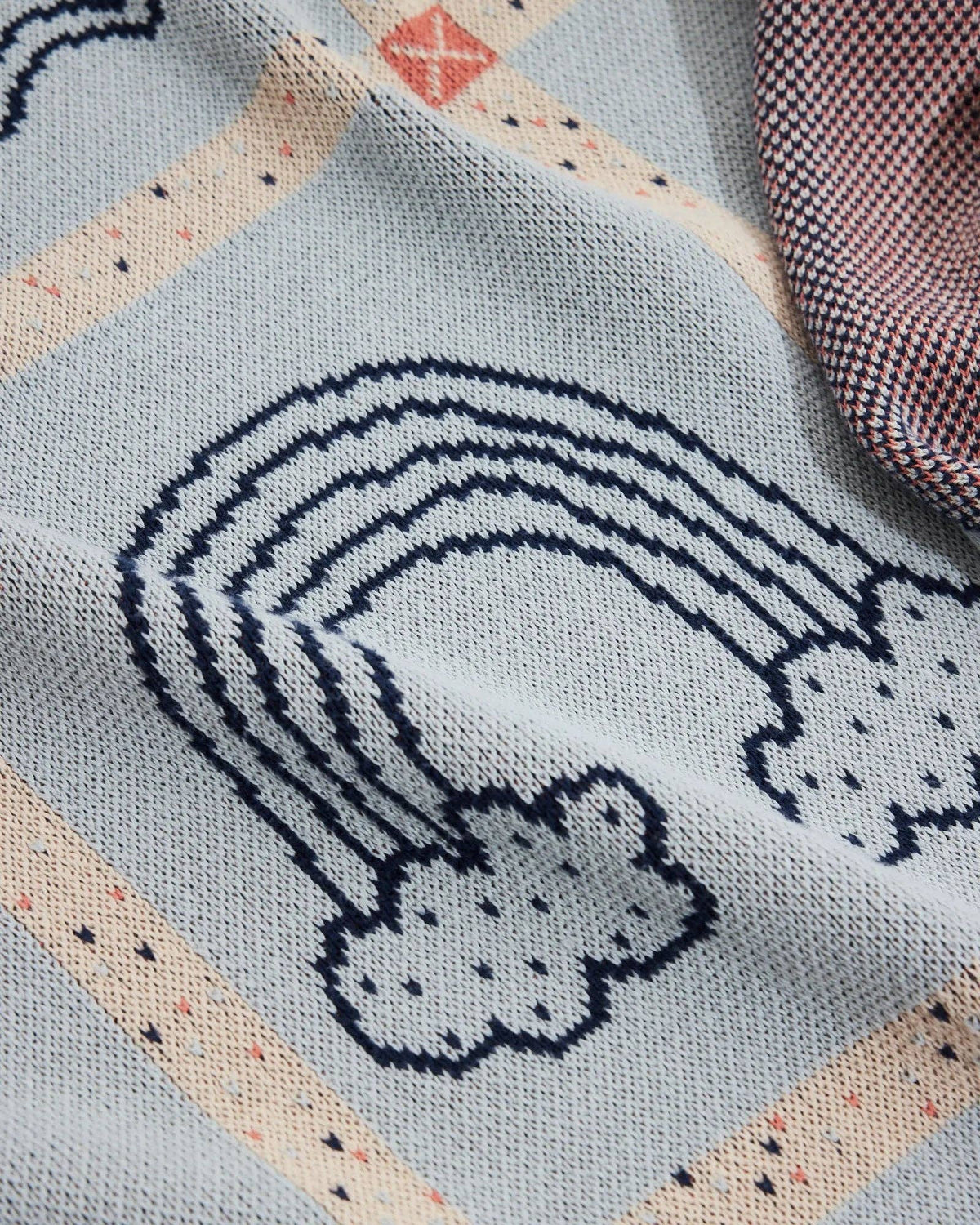 Baby's Things - Knit Baby Blanket - Cotton - USA Made : Red Ink in Organic Cotton