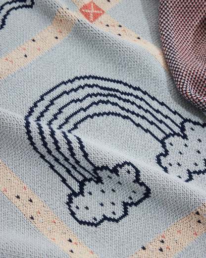 Baby's Things - Knit Baby Blanket - Cotton - USA Made : Red Ink in Organic Cotton