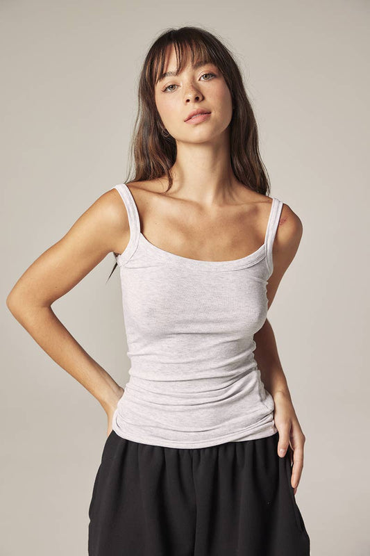 Low back cami: H.Grey / Solid