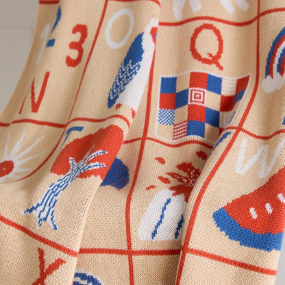 ABC - Knit Baby & Kid's Blanket - Cotton - Made in USA: Sandbox in Organic Cotton