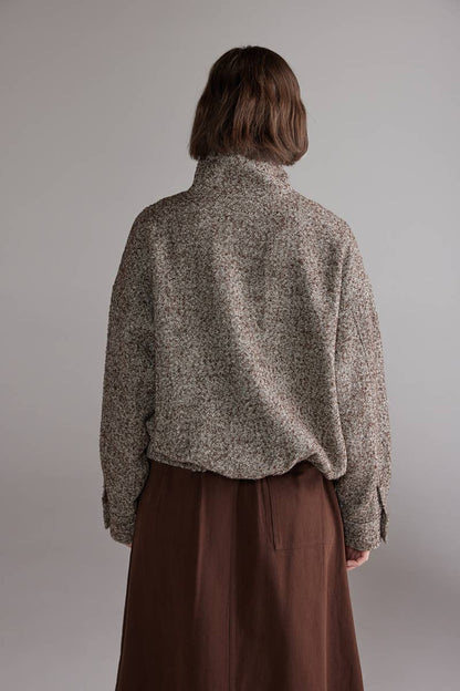 Wool Blend  Bomber Jacket
