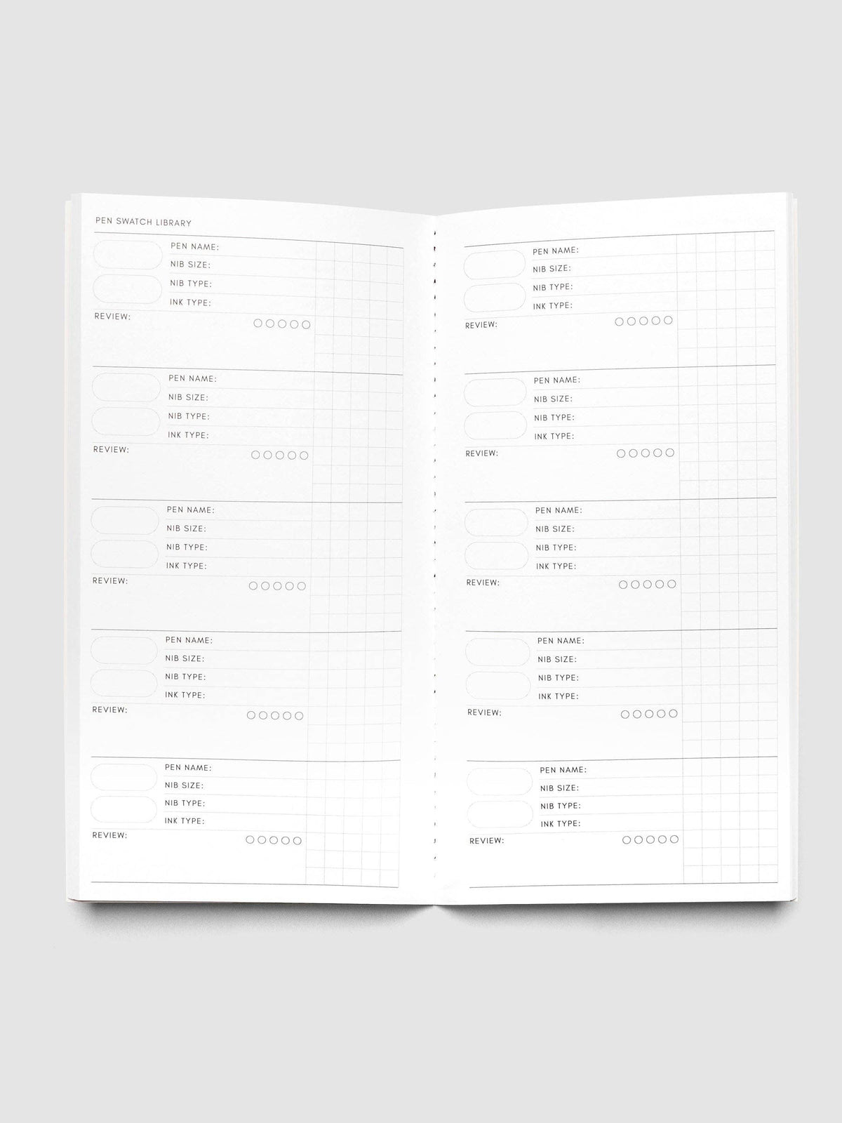 Travel Notebook | A5 Slim: Pen Swatch | Merlot