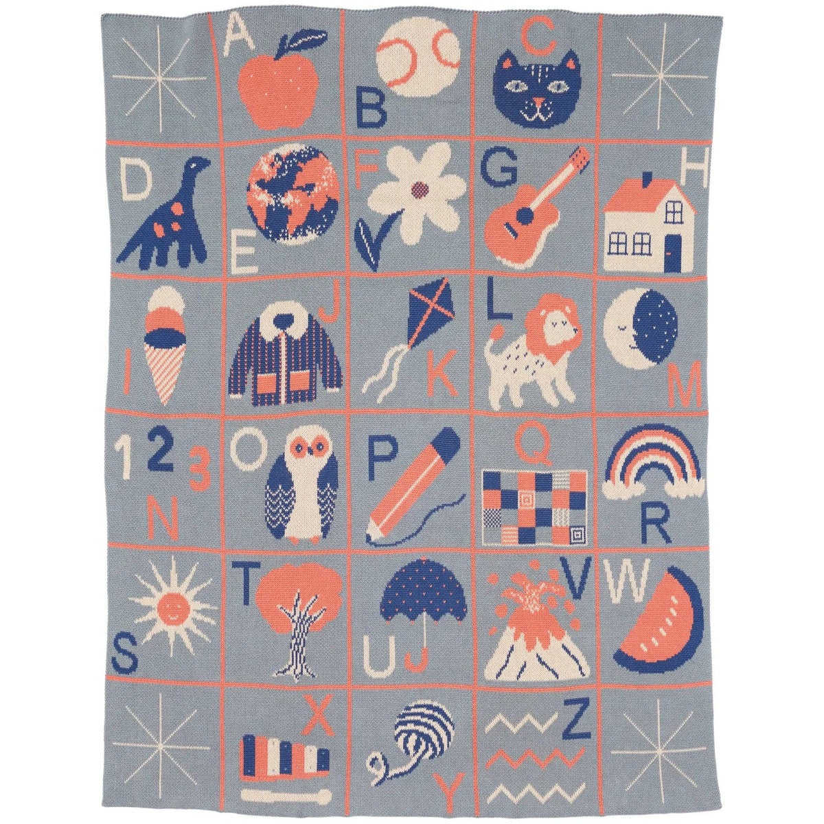 ABC - Knit Baby & Kid's Blanket - Cotton - Made in USA: Sandbox in Organic Cotton