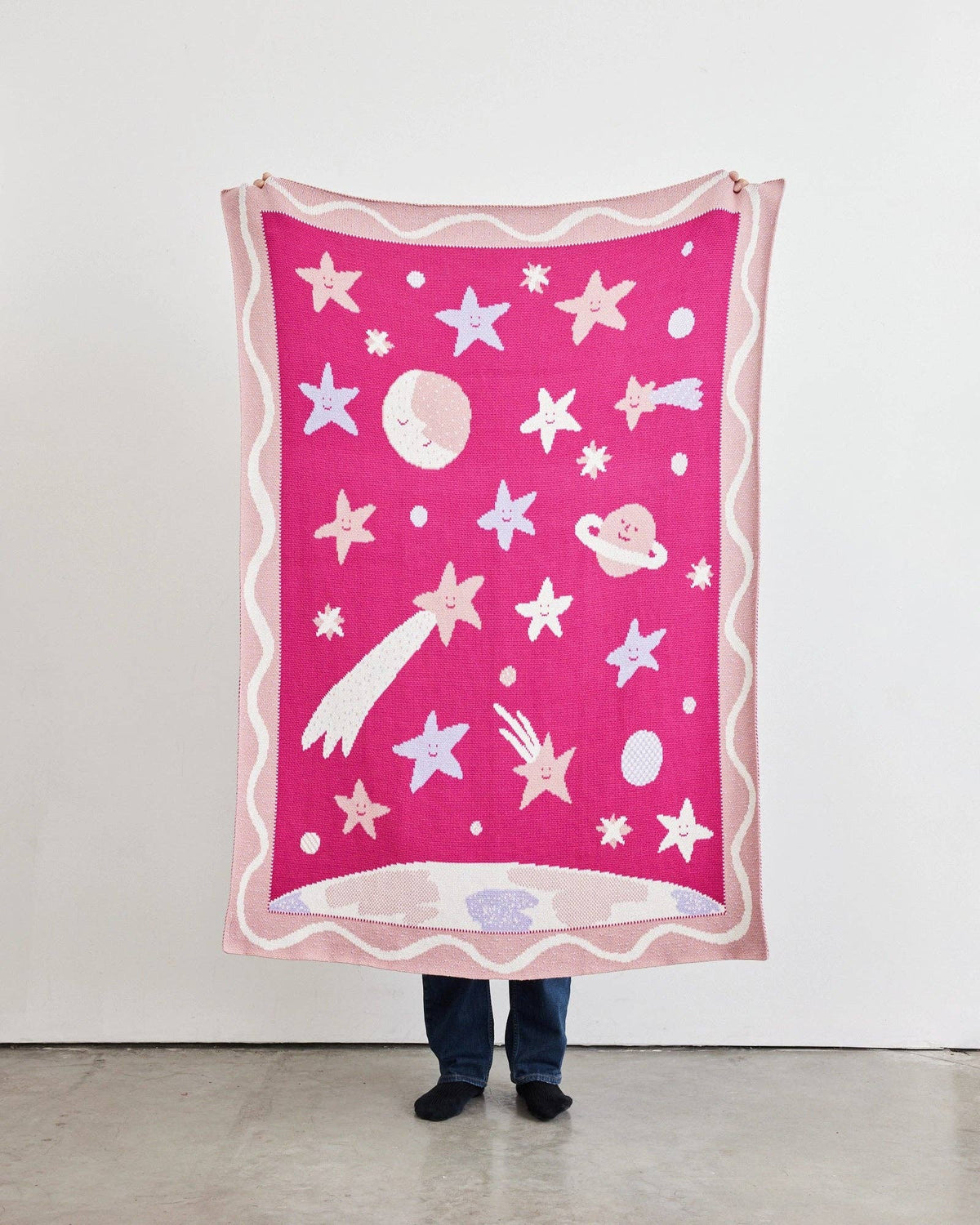 Night Sky - Knit Baby & Kid's Blanket - Cotton - Made in USA: Deep Space in Organic Cotton