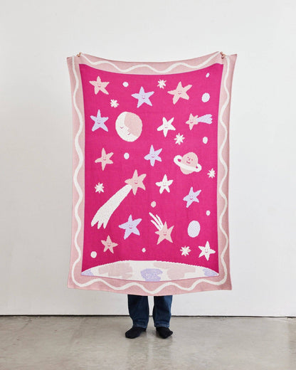 Night Sky - Knit Baby & Kid's Blanket - Cotton - Made in USA: Deep Space in Organic Cotton