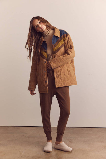 Cotton Bomber Jacket: Coco / Colorblock