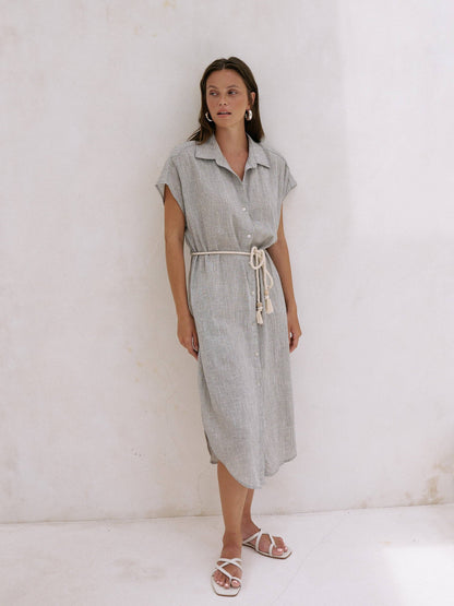 Zaya Shirt Dress - Gray