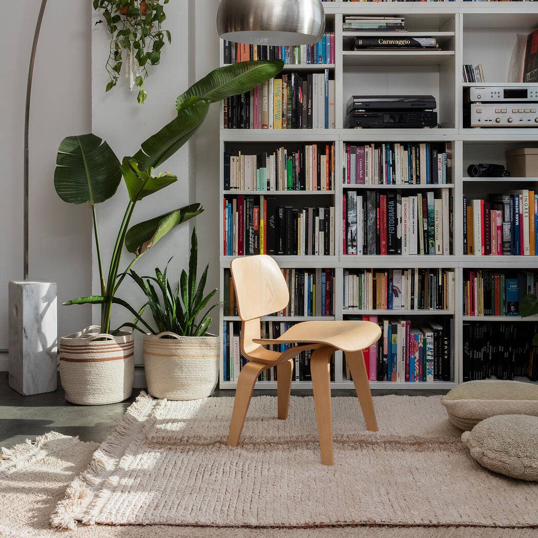 Reversible washable rug Duetto Toffee L: 5' 7" x 7' 10" / 97 % cotton           3 % other fibre
Base: recycled textile fibers