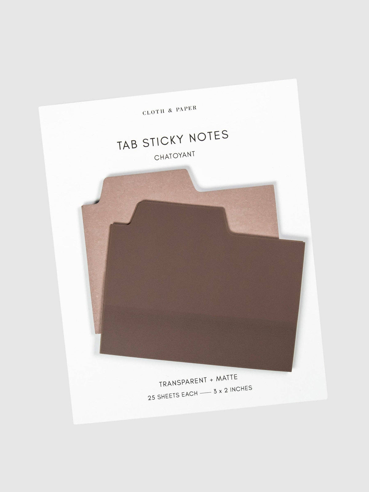 Blank Tab Sticky Note Set: Sand