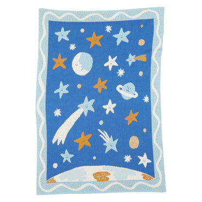 Night Sky - Knit Baby & Kid's Blanket - Cotton - Made in USA: Deep Space in Organic Cotton
