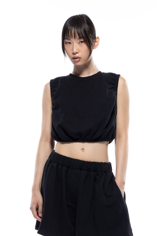 Zoe Crop Top 2.0: Black