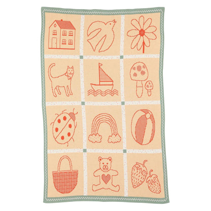 Baby's Things - Knit Baby Blanket - Cotton - USA Made : Blue Ink in Organic Cotton