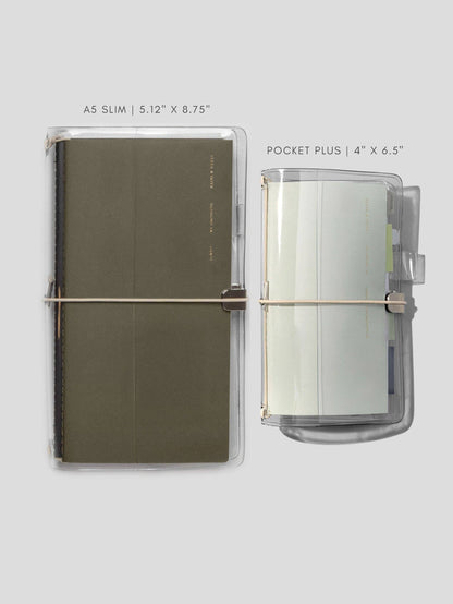 Clear Vinyl Travel Notebook Cover | A5 Slim: A5 Slim