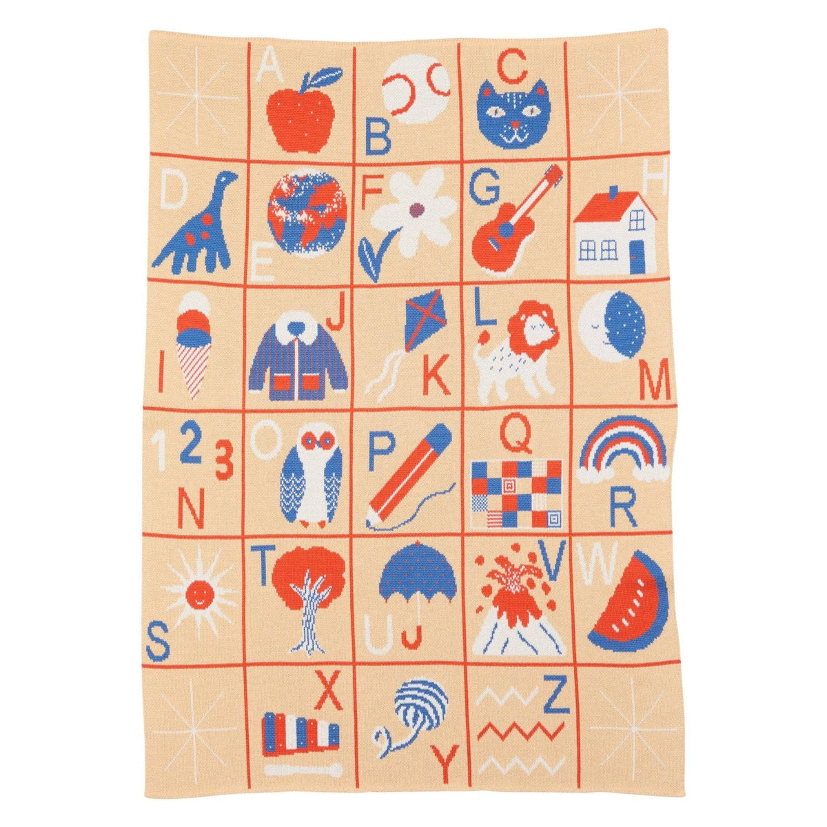 ABC - Knit Baby & Kid's Blanket - Cotton - Made in USA: Sandbox in Organic Cotton