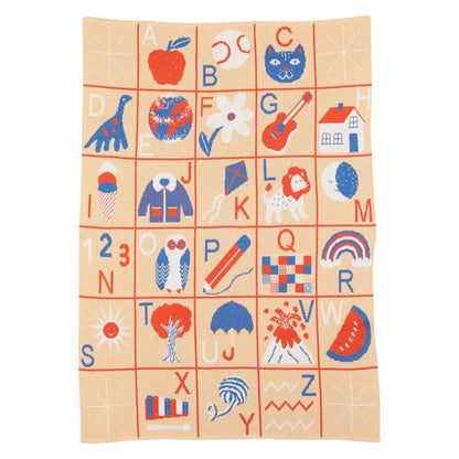 ABC - Knit Baby & Kid's Blanket - Cotton - Made in USA: Sandbox in Organic Cotton