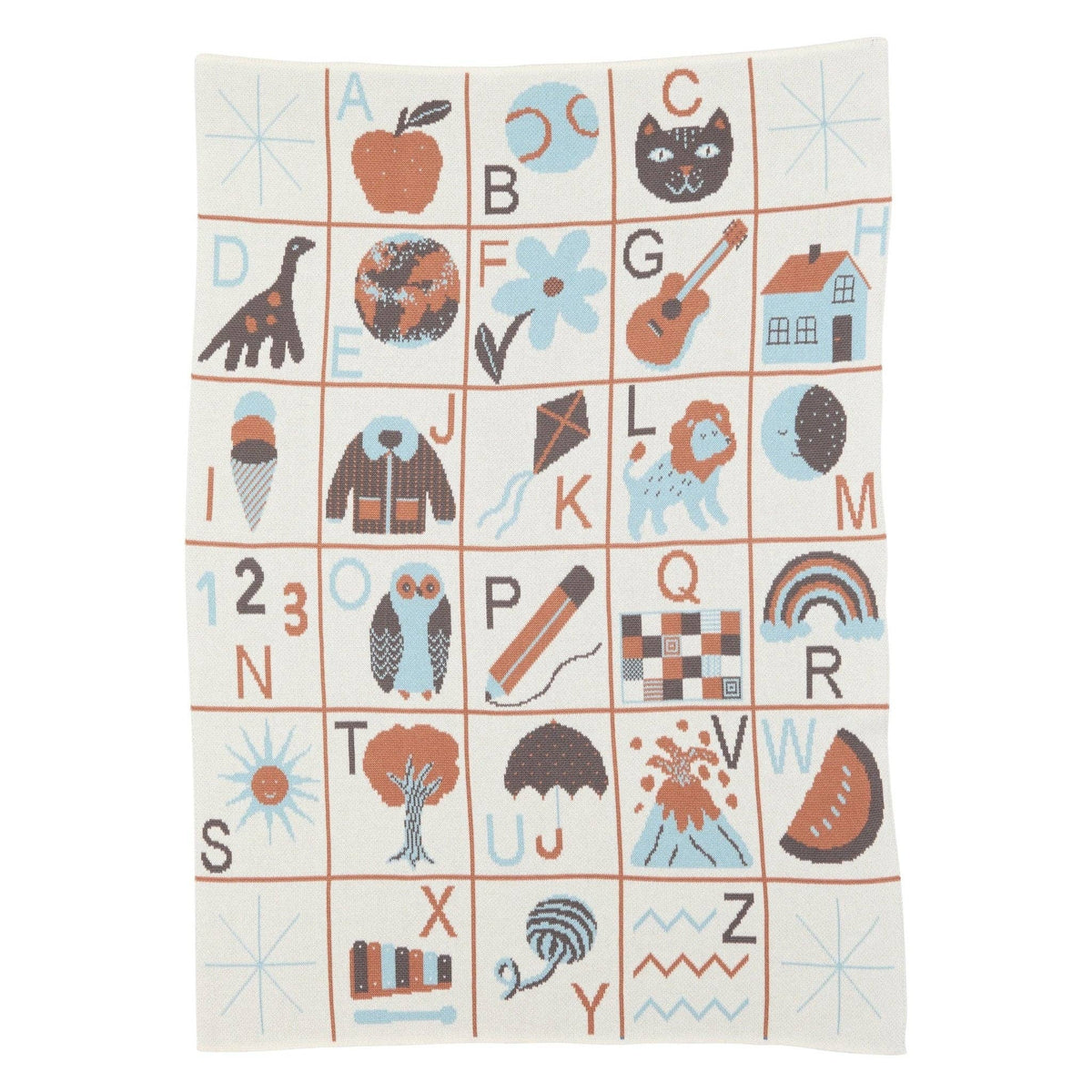 ABC - Knit Baby & Kid's Blanket - Cotton - Made in USA: Sandbox in Organic Cotton