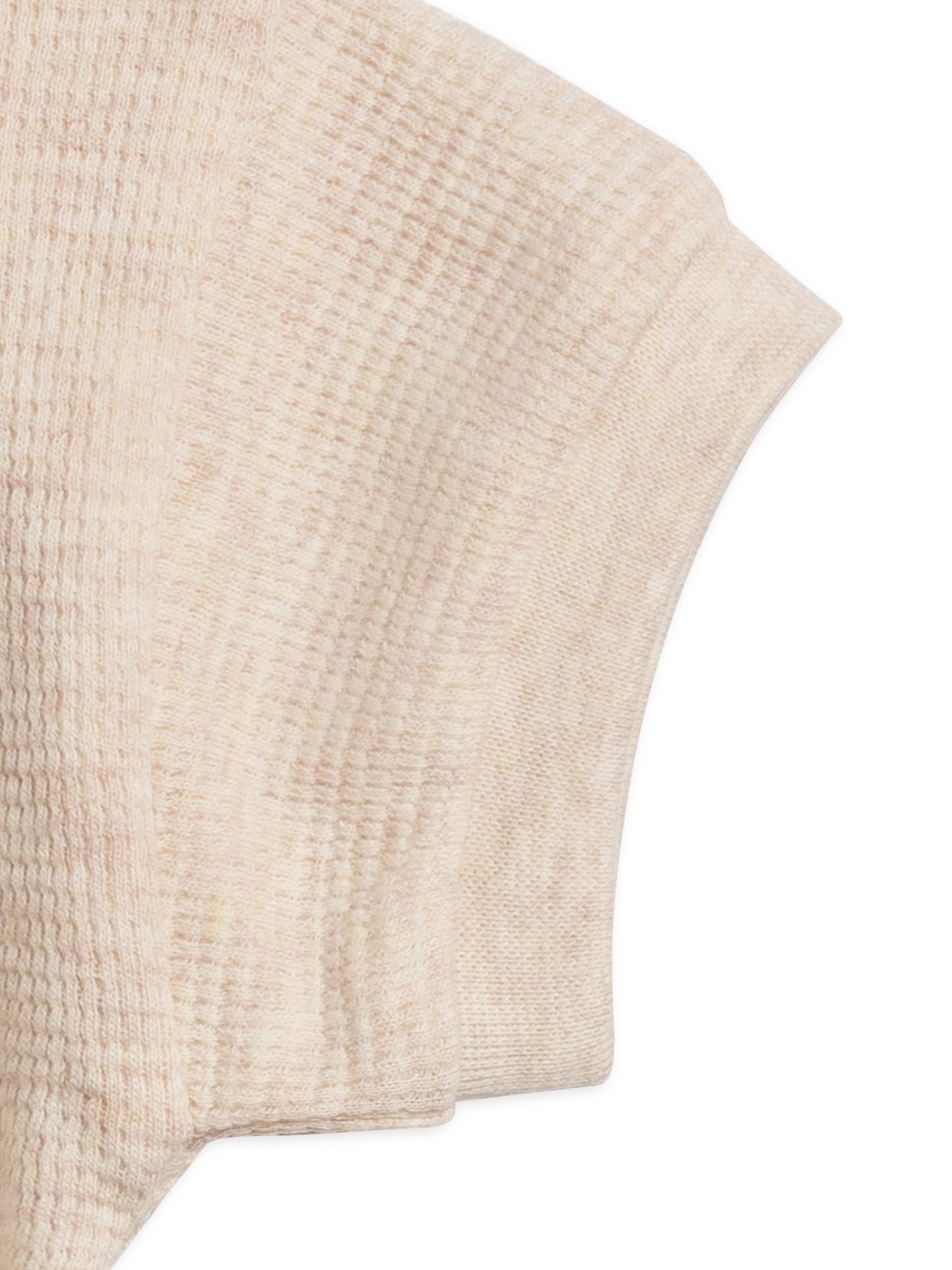 KENDI Organic Baby & Kids Ali Waffle Tee - Heather Oat