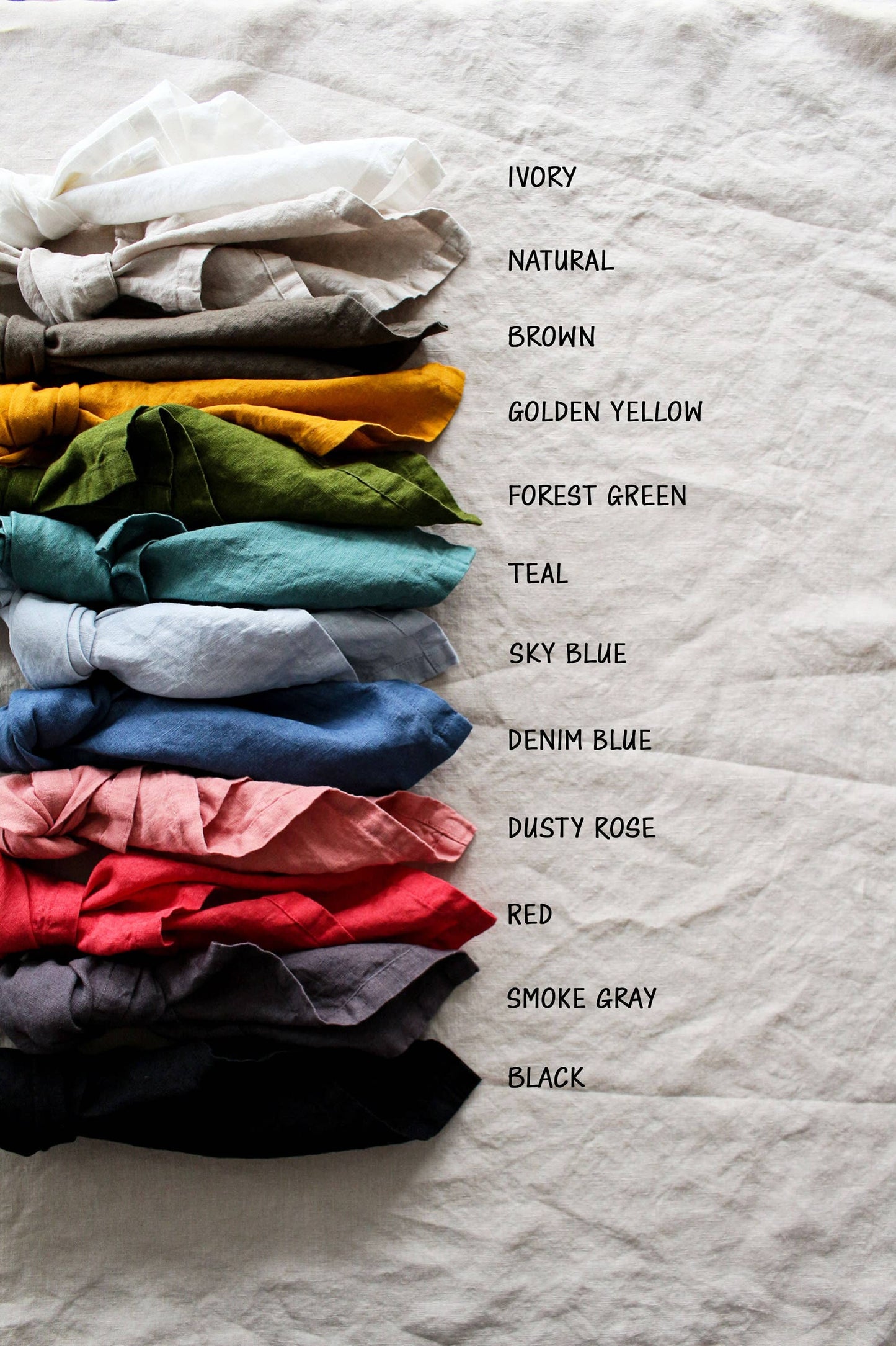 Black Linen Napkins