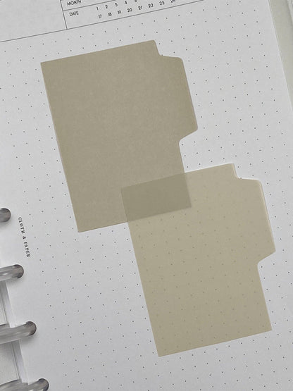Blank Tab Sticky Note Set: Sand