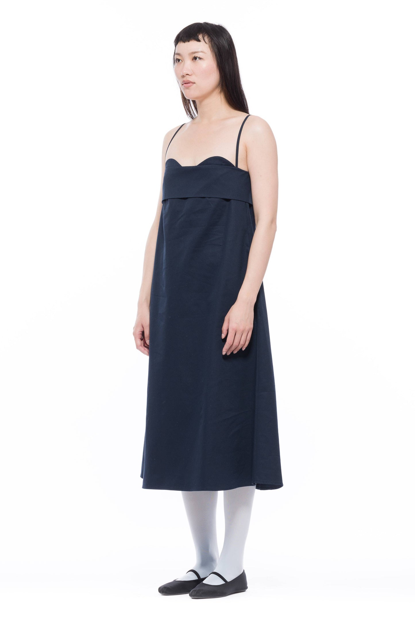 Verona Dress 3.0 Long - Organic Cotton Twill: Stone