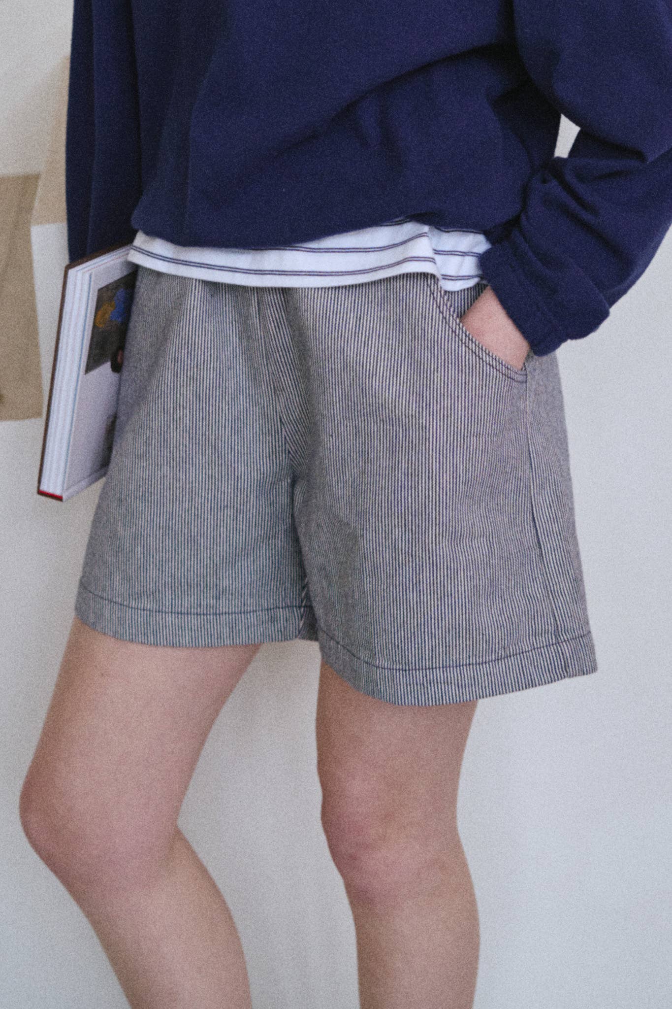 City Shorts - Navy Gingham