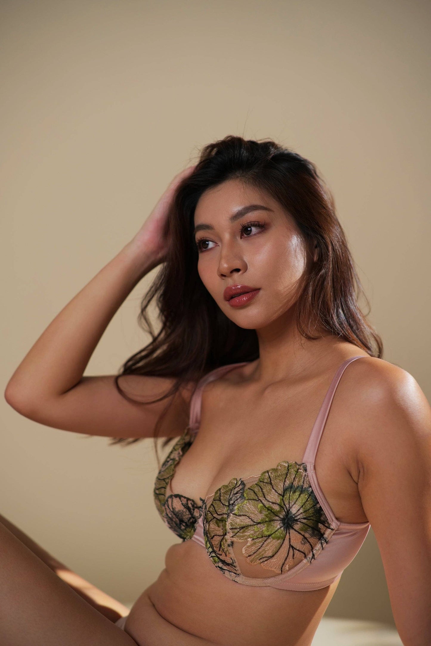 The Jordan Pressed Flowers Embroidery Bra